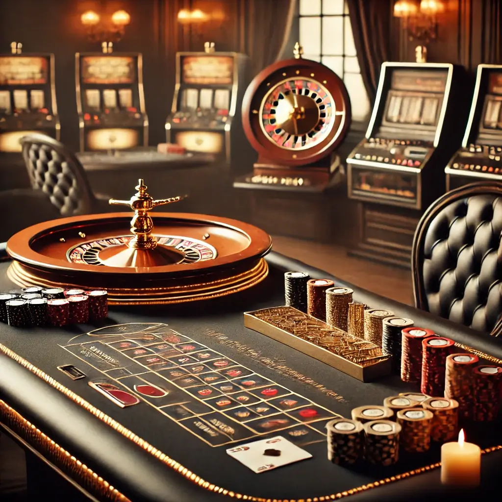 Casino gaming equipment setup